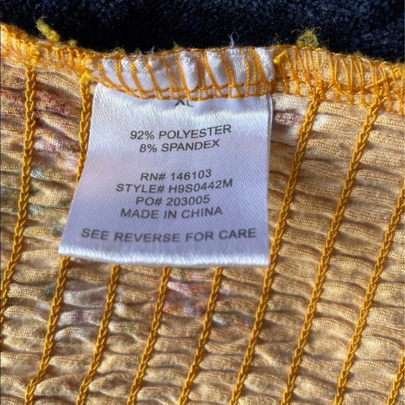 Burnt Orange smocked Flower halter top - Picture 5 of 9